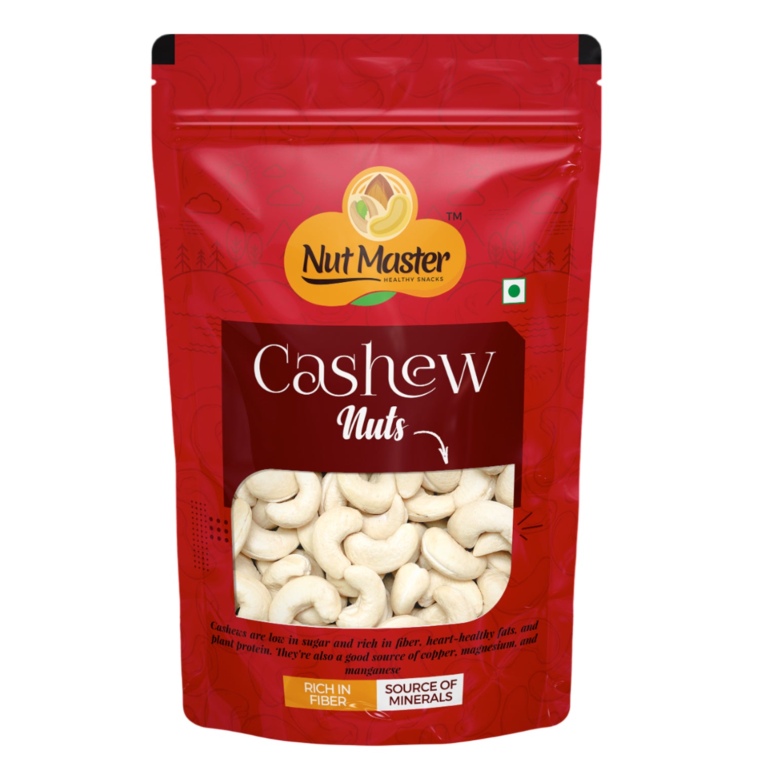 Nutmaster Natural Cashew Nuts (A320) - 250g