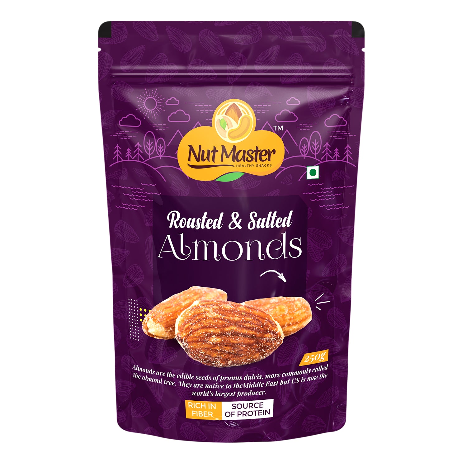 Nutmaster Roasted Salted Almonds-250g