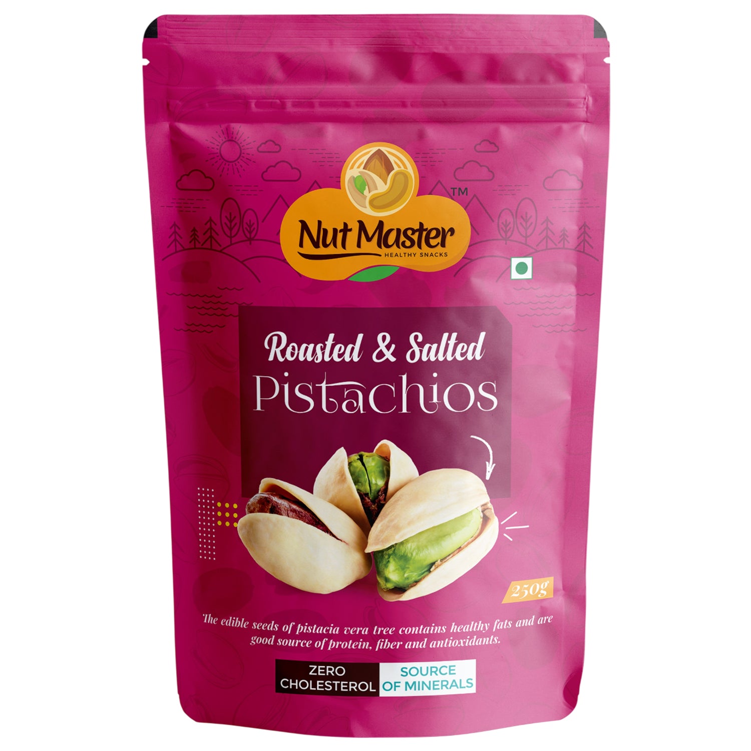 Nutmaster California Roasted & Salted Pistachios-250g